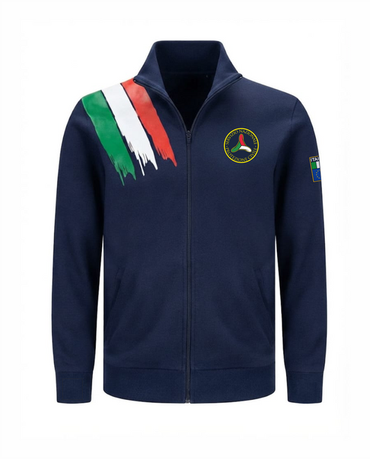 Felpa ITA zip blu scuro PROTEZIONE CIVILE