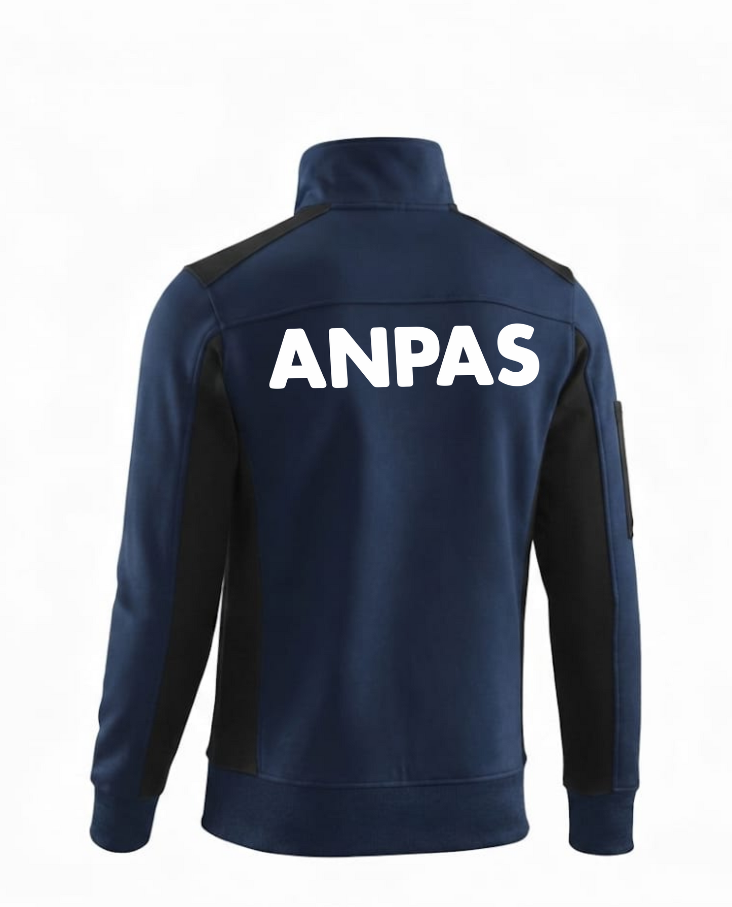 Felpa Cambridge blu scuro zip ANPAS