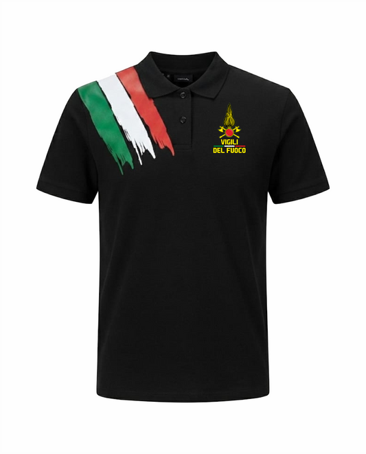 Polo ITA nera VIGILI DEL FUOCO