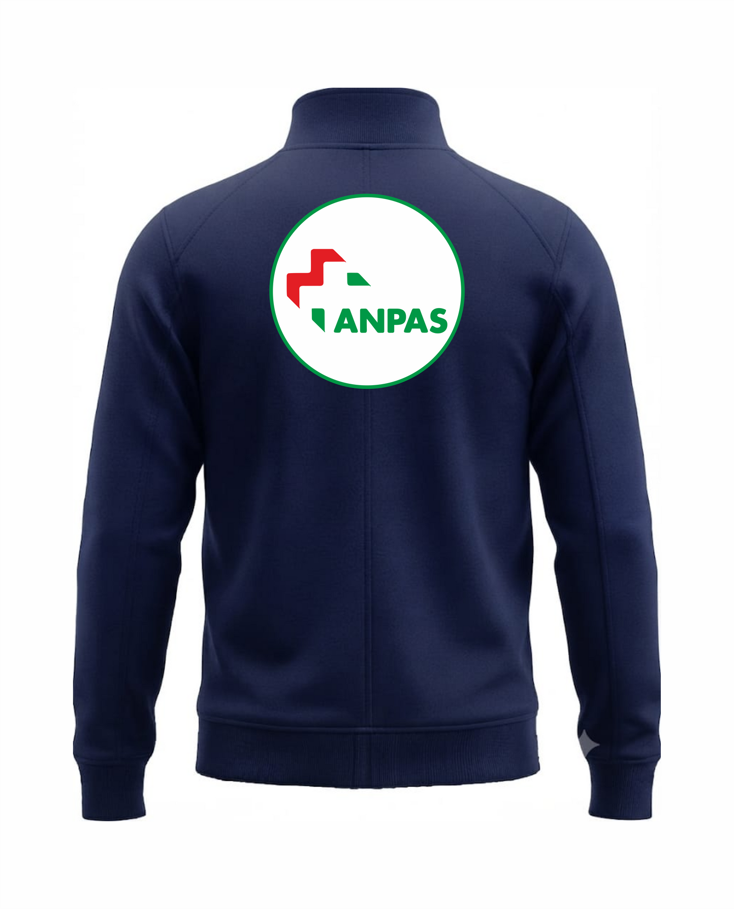 Felpa ITA zip blu scuro ANPAS