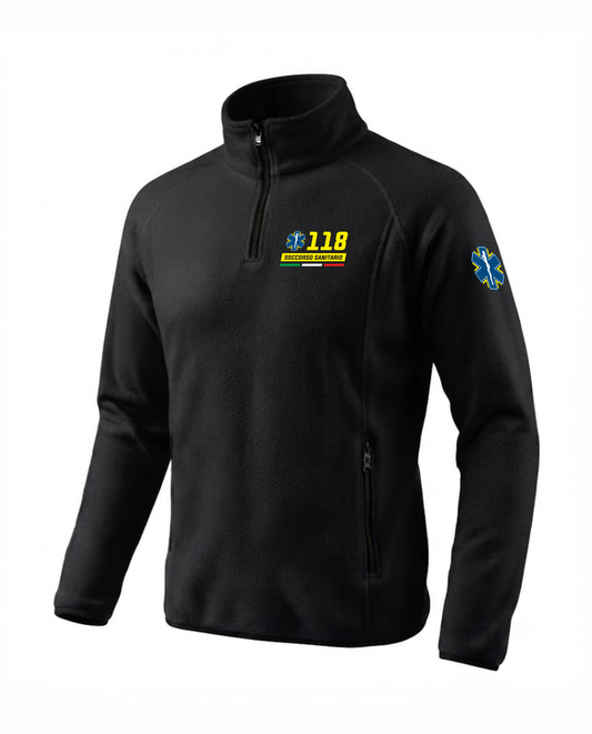 Pile nero mezza zip 118