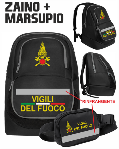 ZAINO + MARSUPIO dei VIGILI DEL FUOCO
