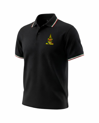 Polo TRIC nera VIGILI DEL FUOCO