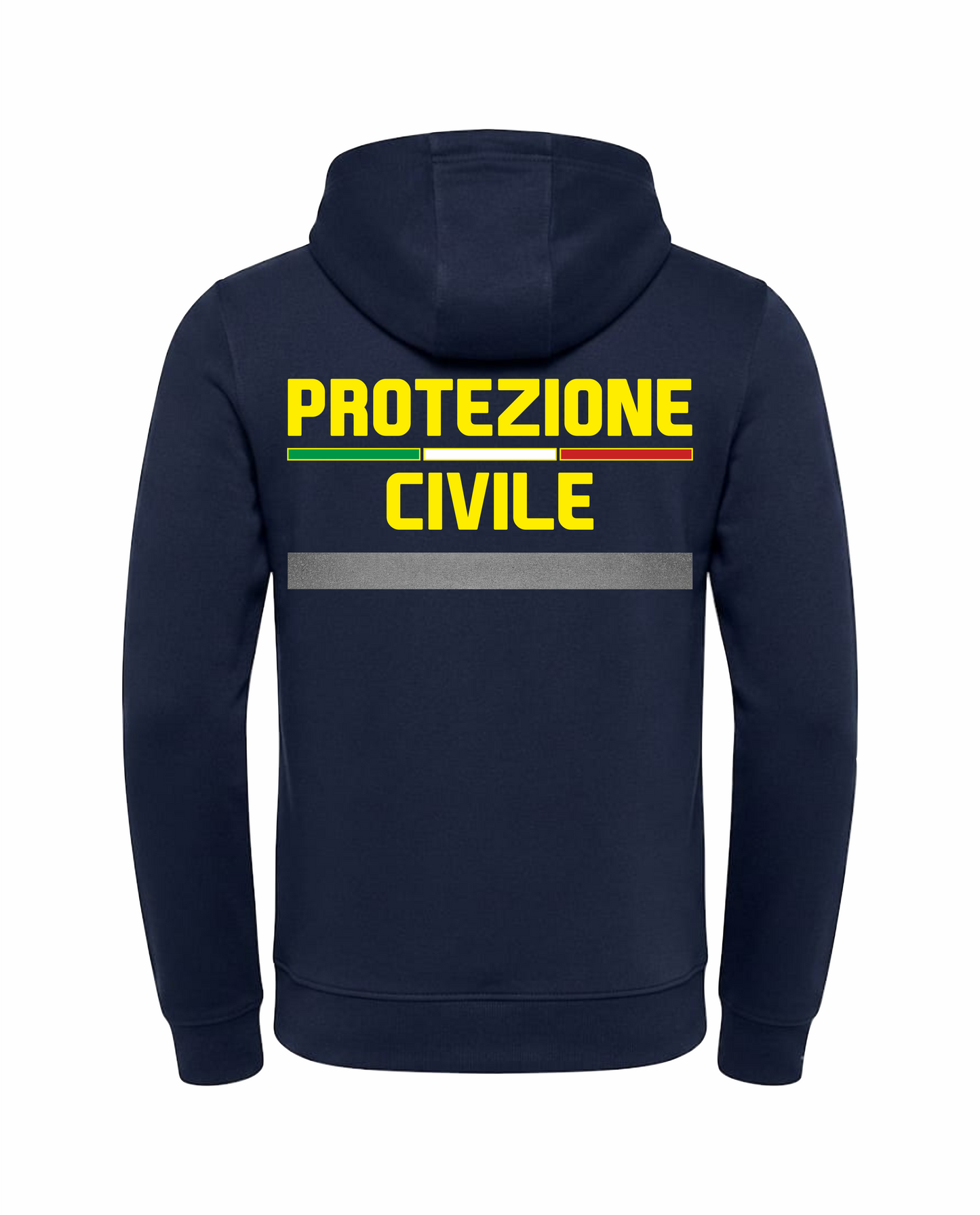 Felpa con cappuccio e zip PROTEZIONE CIVILE alta visibilità rifrangente
