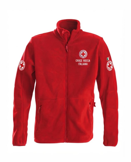 Z28 Pile con zip CROCE ROSSA ITALIANA