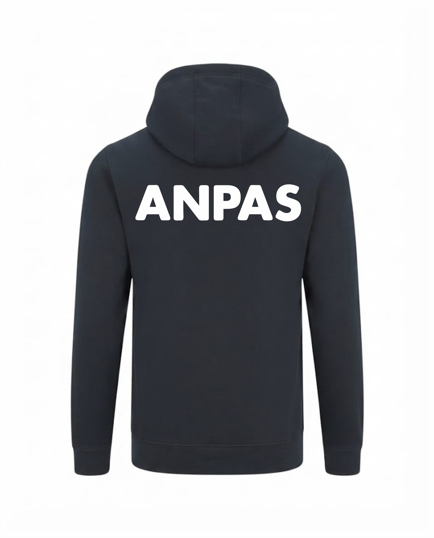Felpa LINEAR con cappuccio  e zip blu scuro ANPAS