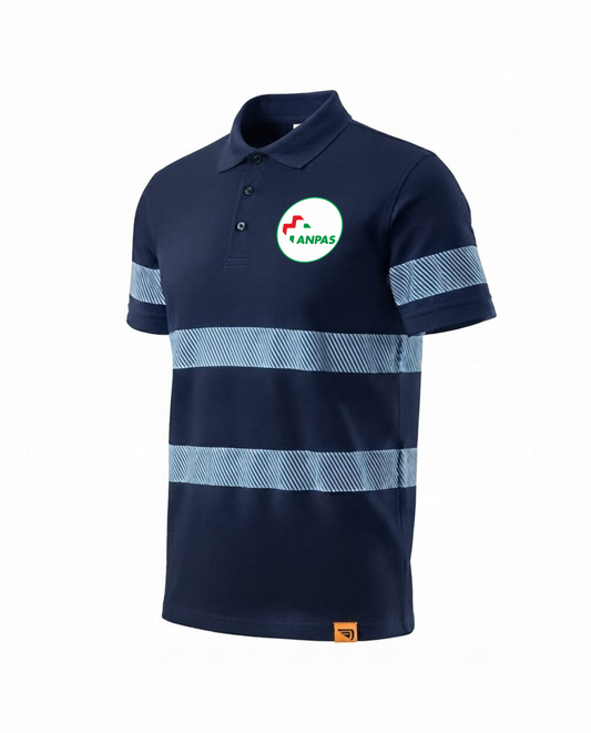 Polo FORAN blu scuro Alta visibilità Rifrangente blu scuro ANPAS