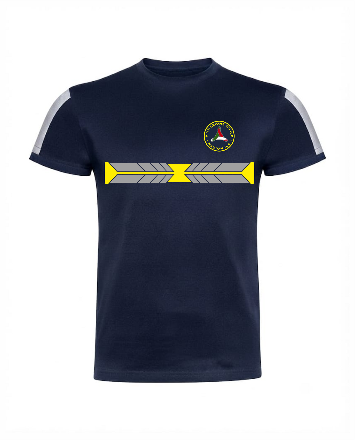 T-shirt blu scuro PROTEZIONE CIVILE alta visibilità