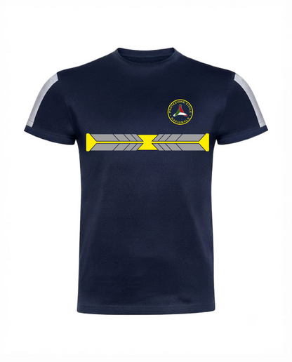 T-shirt blu scuro PROTEZIONE CIVILE alta visibilità