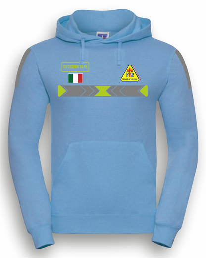 Felpa con cappuccio alta visibilità rifrangente