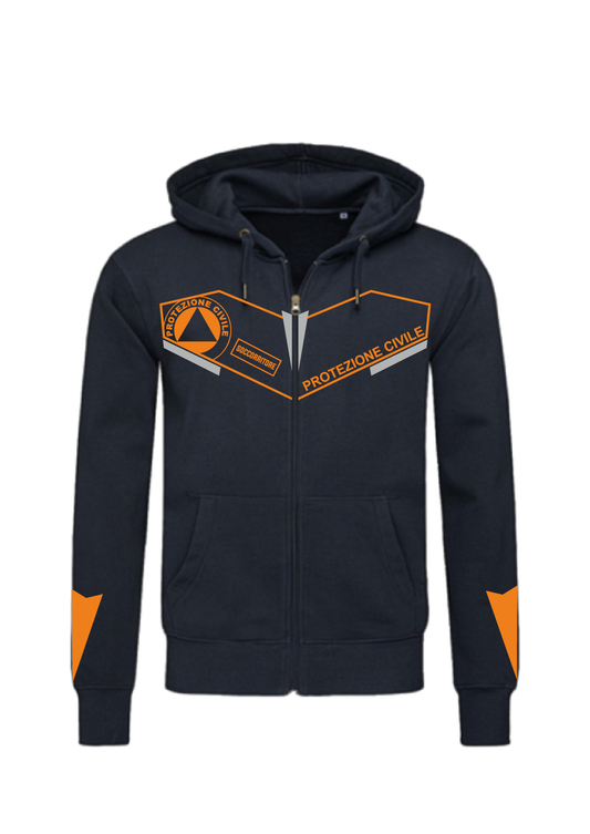 Felpa con cappuccio con zip PROTEZIONE CIVILE