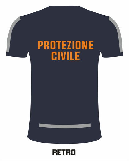T-shirt PROTEZIONE CIVILE alta visibilità rifrangente
