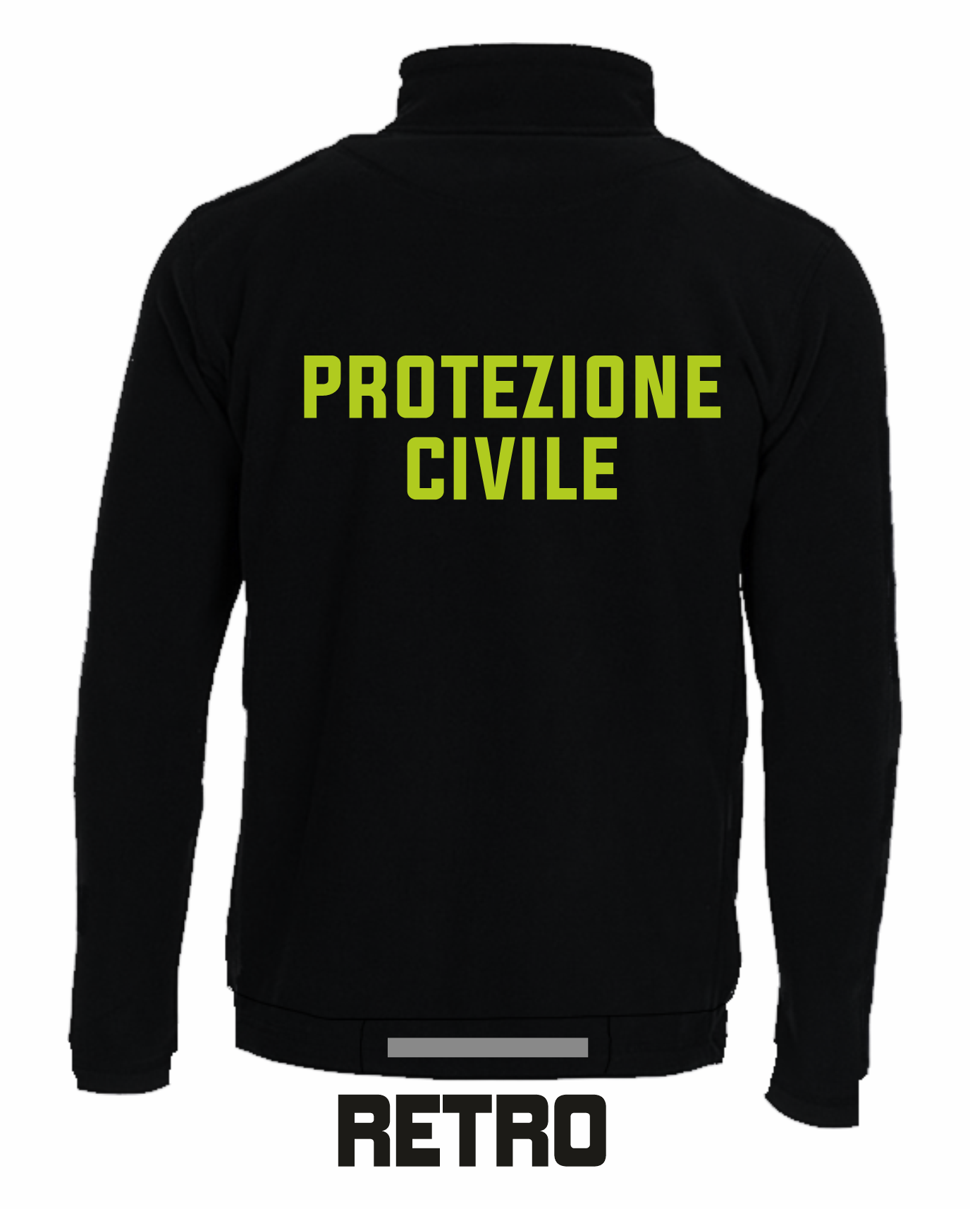 Felpa con zip PROTEZIONE CIVILE alta visibilità rifrangente