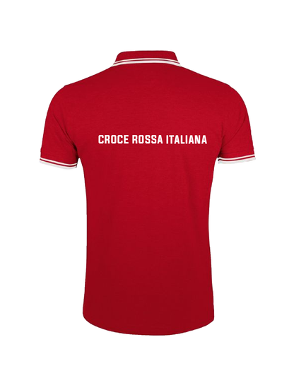 Polo righino bianco Croce Rossa Italiana