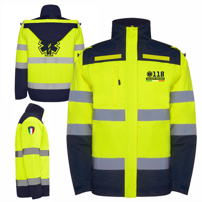 Giacca parka alta visibiltà del 118