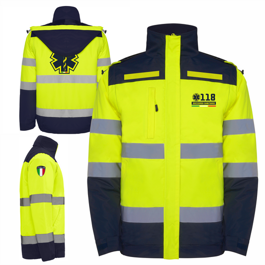 Giacca parka alta visibiltà del 118