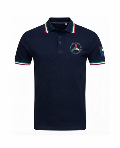 Polo bordini tricolore PROTEZIONE CIVILE