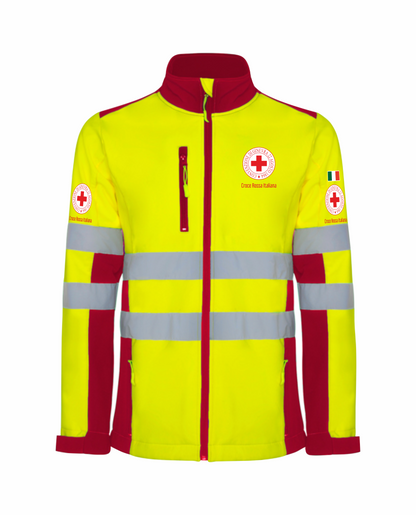 Giaccone softshell alta visibiltà