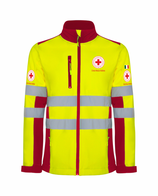 Giaccone softshell alta visibiltà