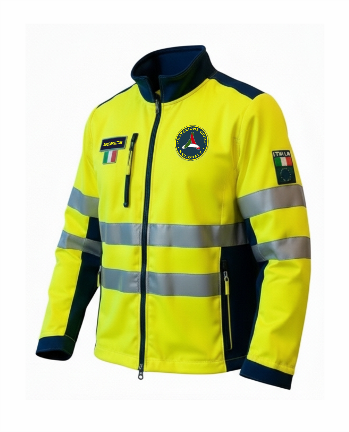 Giacca softshell alta visibiltà della Protezione civile