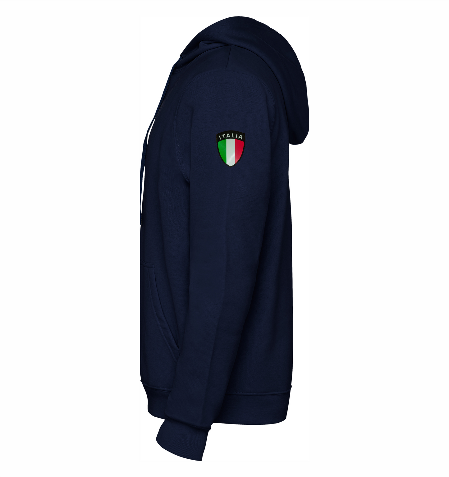 Felpa blu scuro con cappuccio del 118