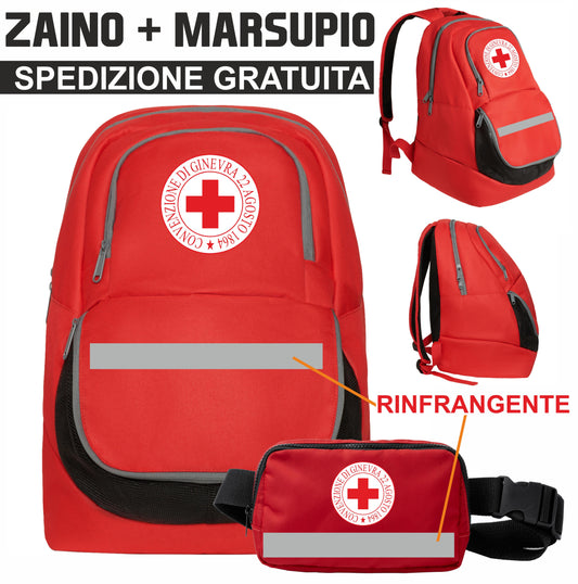 ZAINO + MARSUPIO della Croce Rossa Italiana