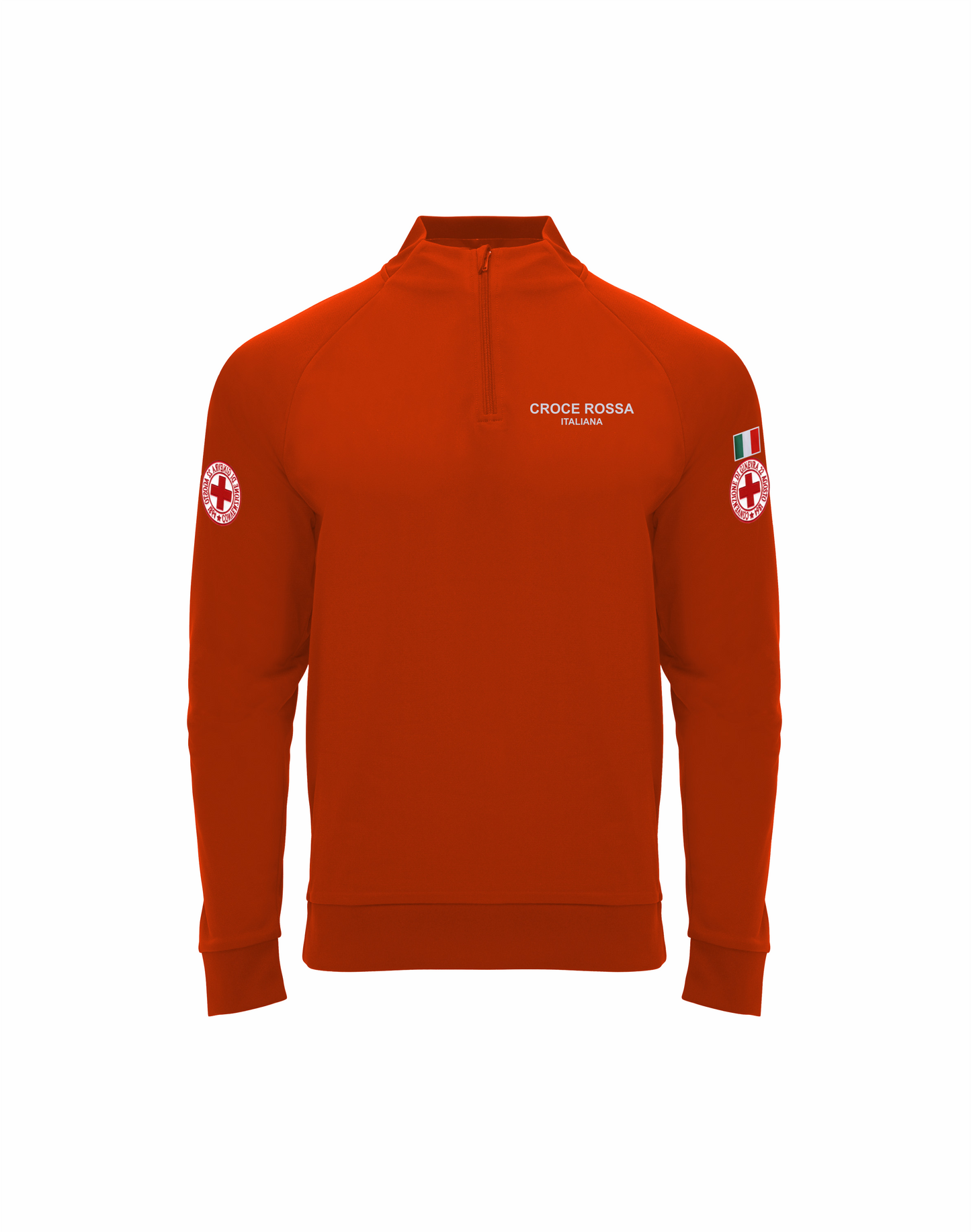 Felpa mezza zip della Croce Rossa Italiana