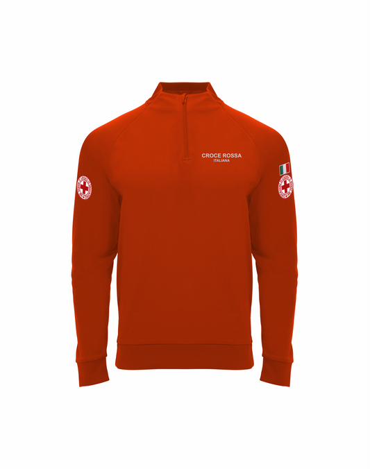 Felpa mezza zip della Croce Rossa Italiana