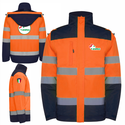 Giacca parka alta visibiltà dell' ANPAS