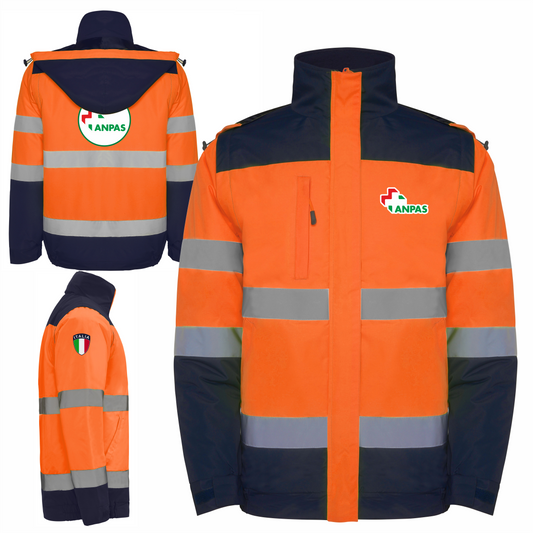 Giacca parka alta visibiltà dell' ANPAS