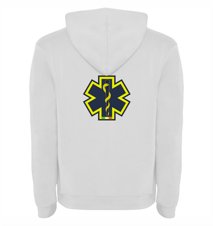 Felpa bianco con cappuccio del 118