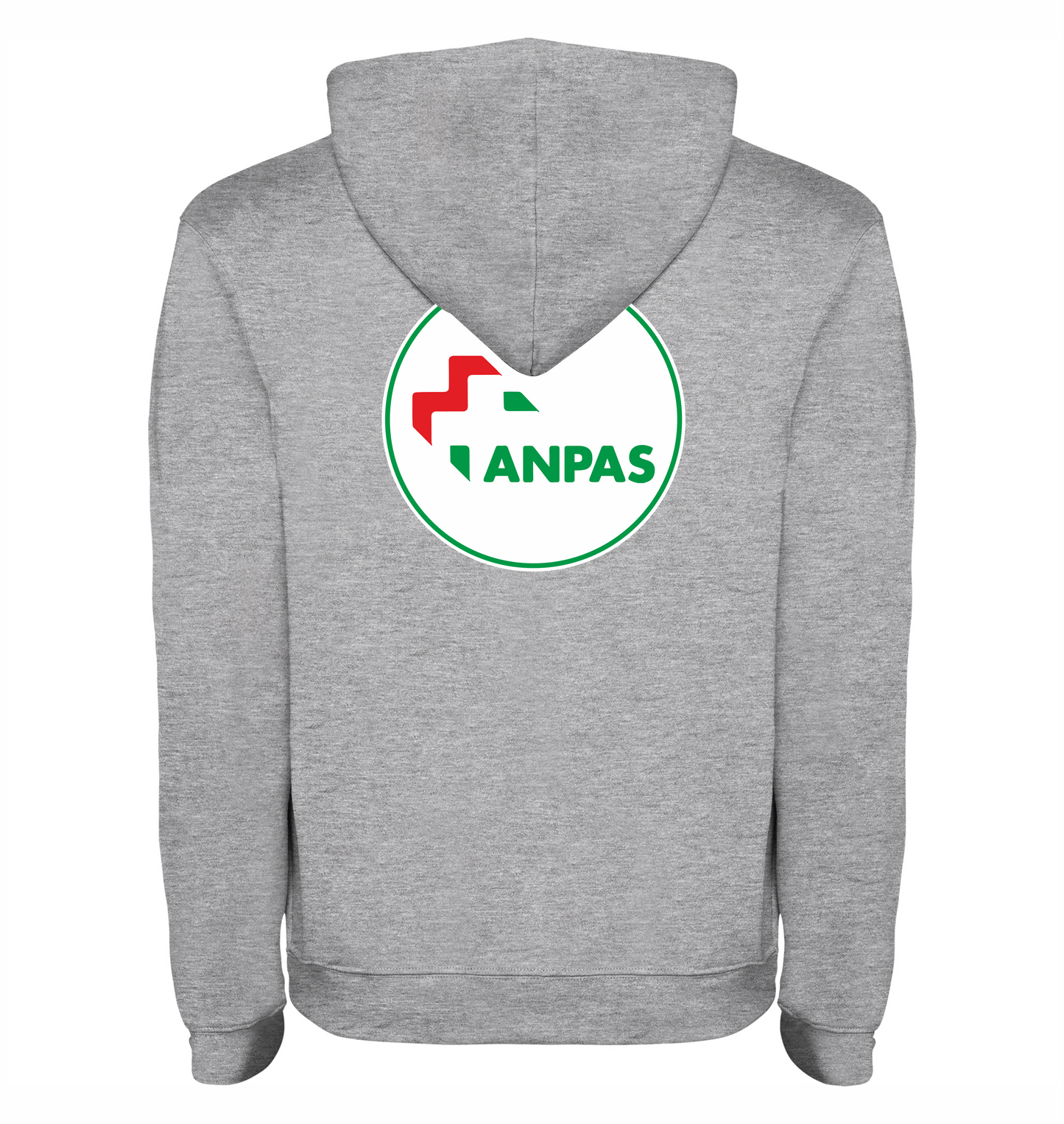Felpa grigio melange con cappuccio dell'ANPAS