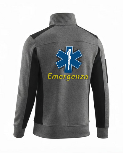 Felpa Cambridge grigia zip del 118