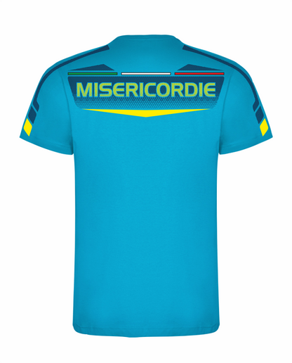 T-shirt Tecnica TRF azzurra Misericordie