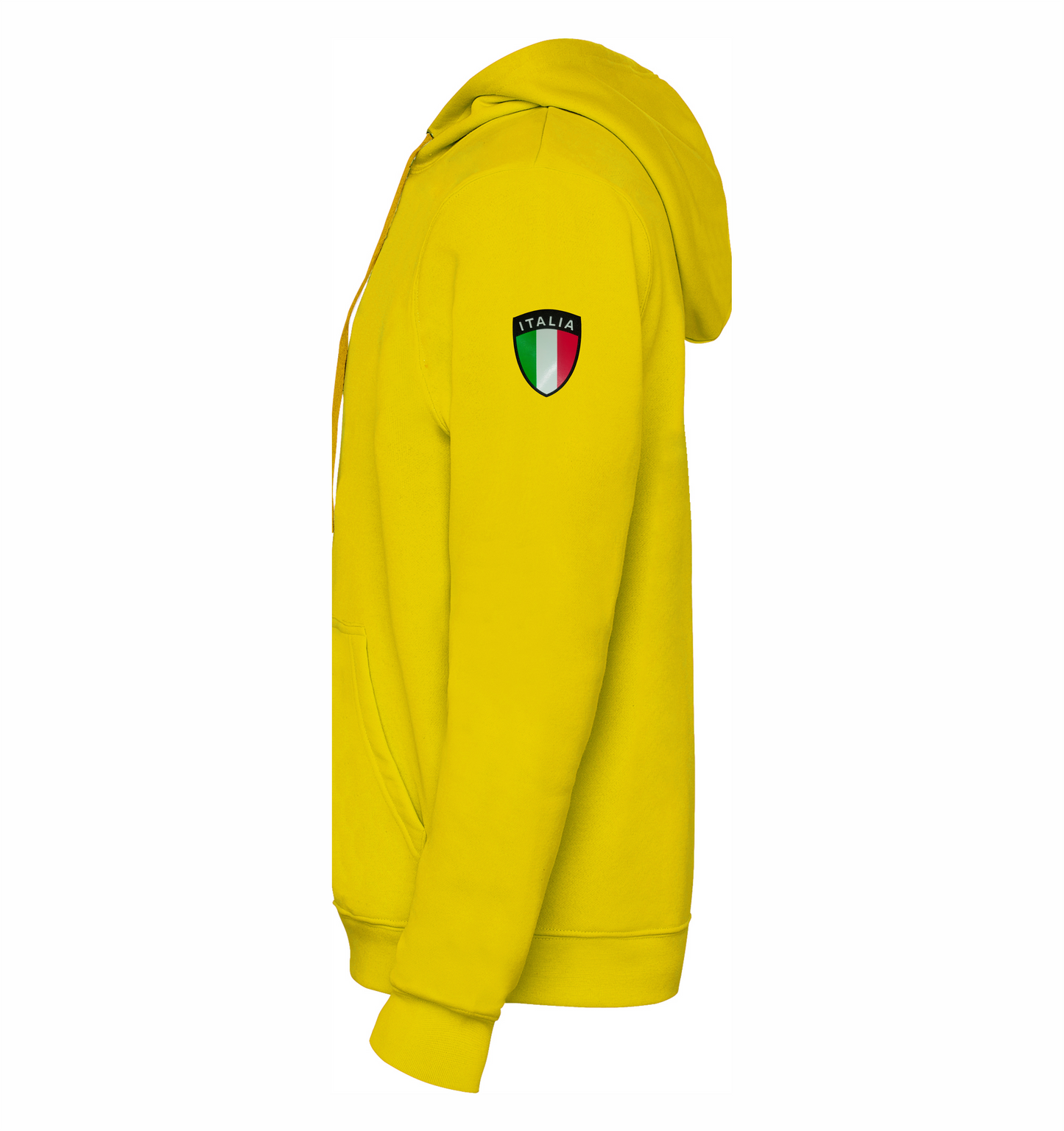 Felpa gialla con cappuccio del 118