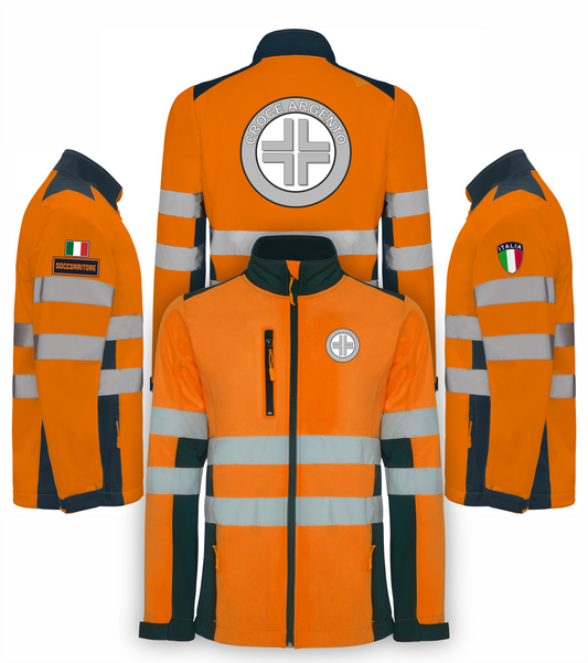 Giacca softshell alta visibiltà della Croce Argento