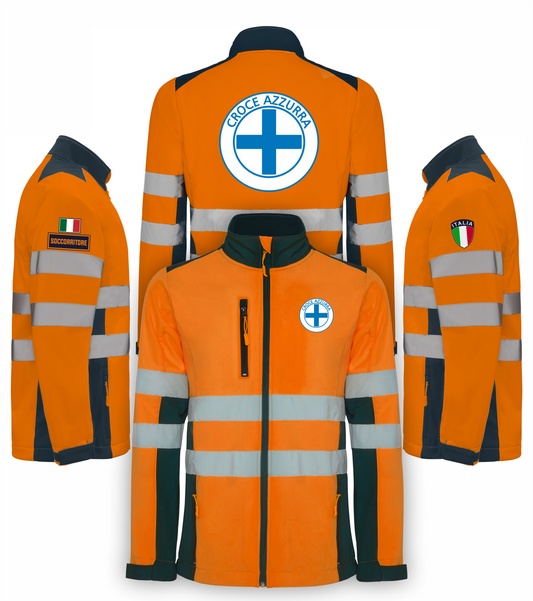 Giacca softshell alta visibiltà della Croce Azzurra