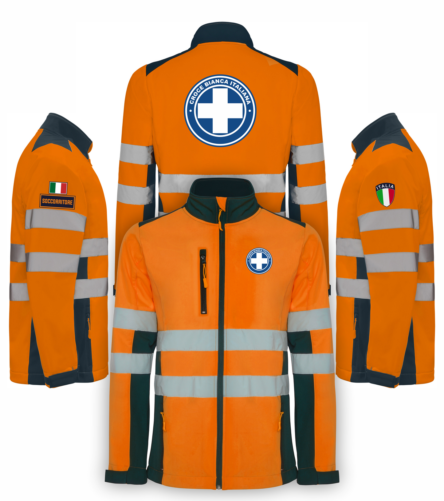 Giacca softshell alta visibiltà della Croce Bianca