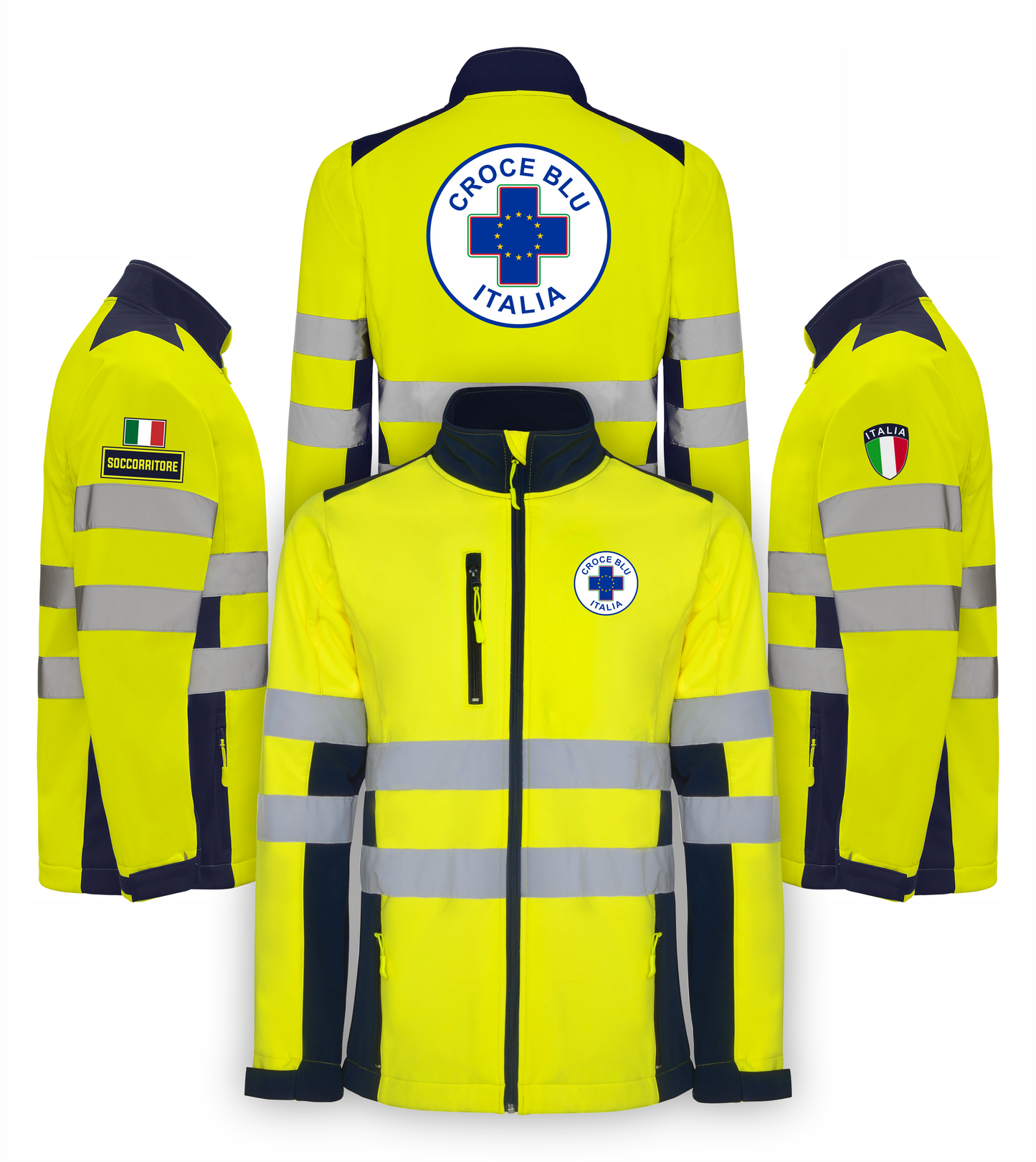 Giacca softshell alta visibiltà della Croce Blu