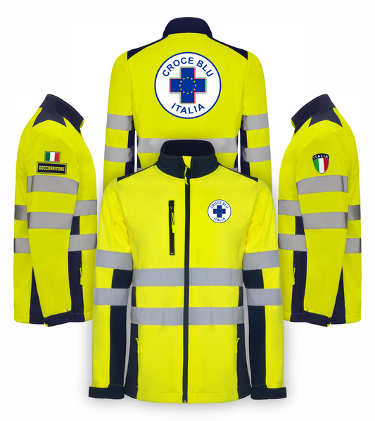 Giacca softshell alta visibiltà della Croce Blu