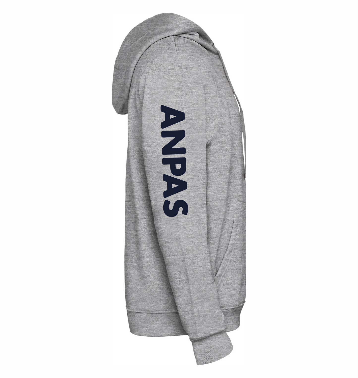 Felpa grigio melange con cappuccio dell'ANPAS