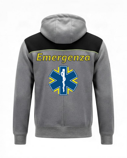 Felpa OREGON grigia zip e cappuccio del 118