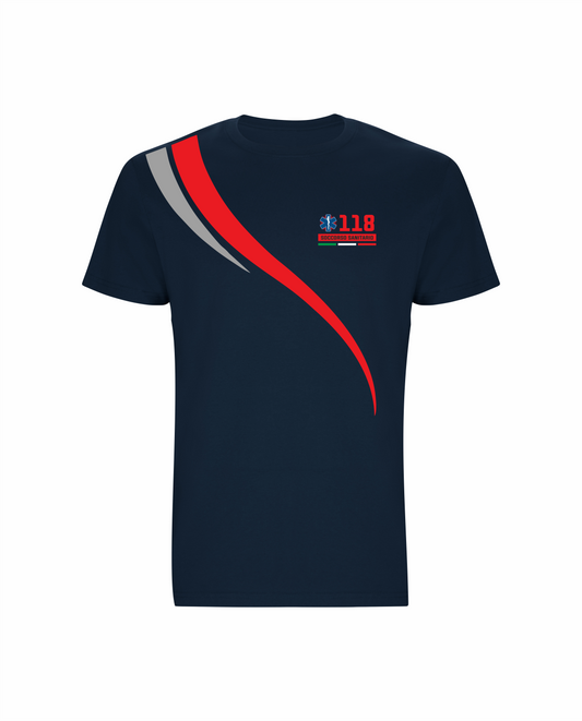 A10 T-shirt LINEAR blu scuro 118