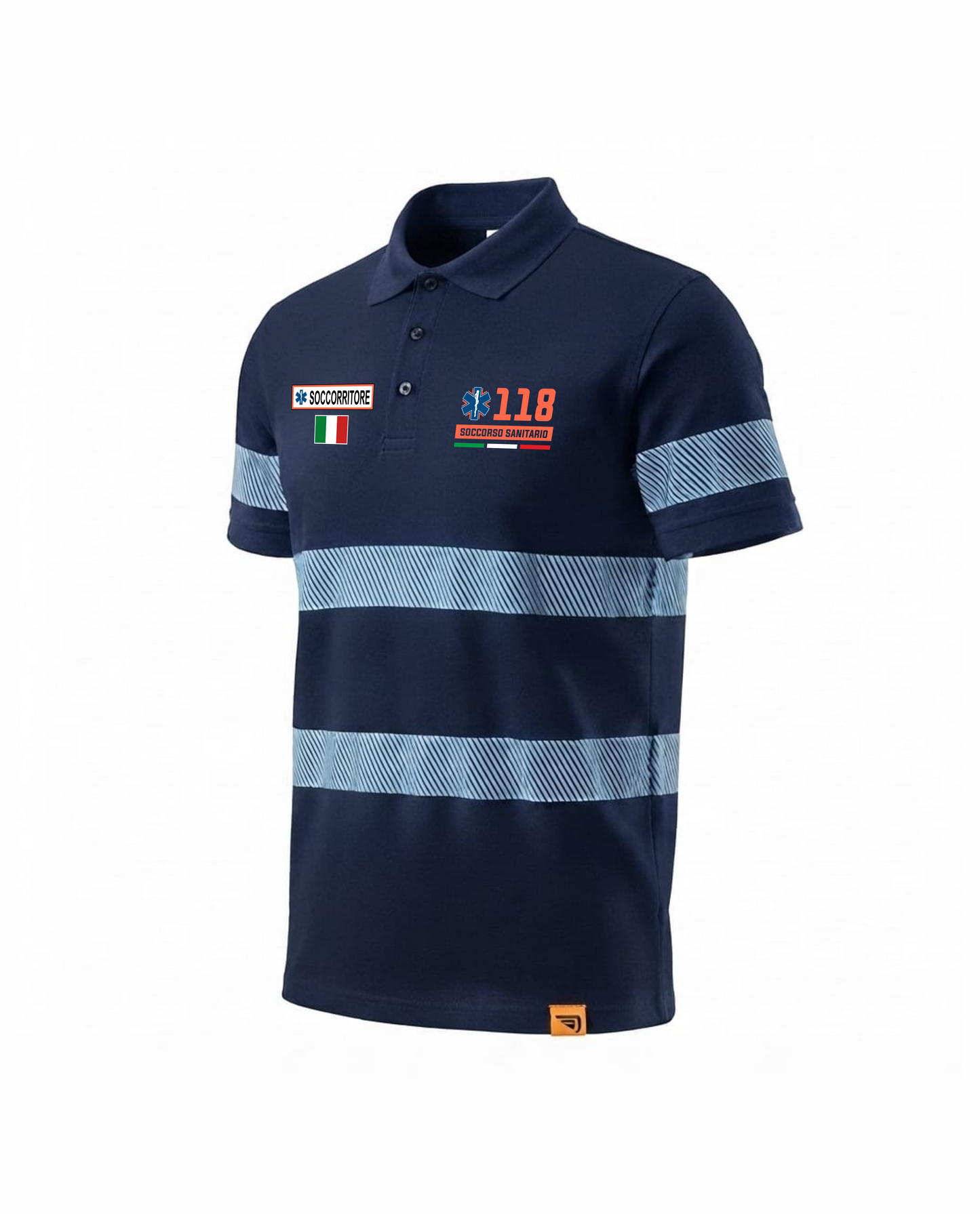 Polo FORAN blu scuro Alta visibilità Rifrangente blu scuro del 118