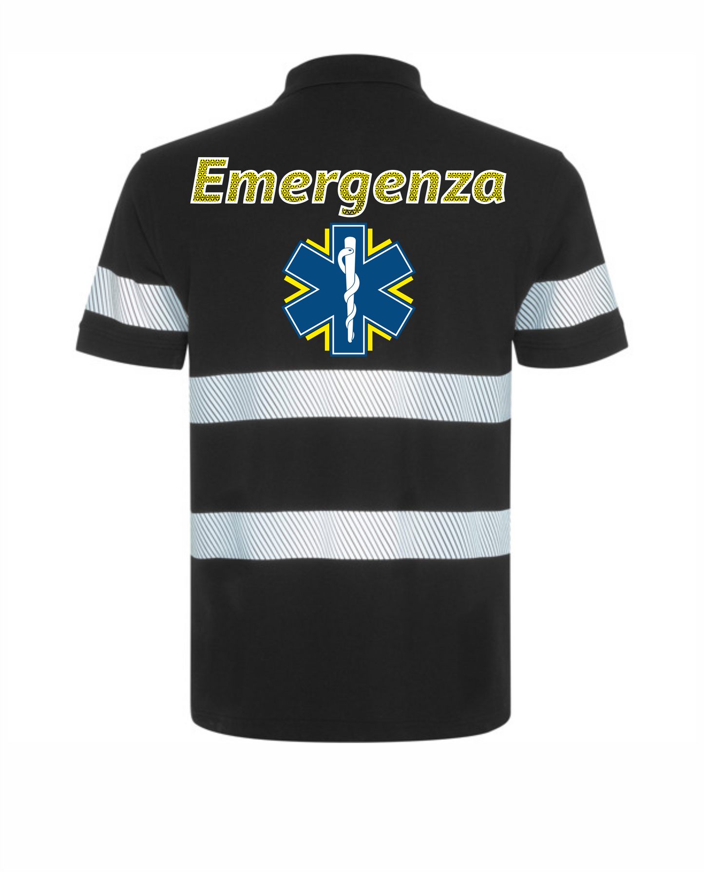 Polo FORAN blu nera Alta visibilità Rifrangente blu scuro del 118 (Copia)