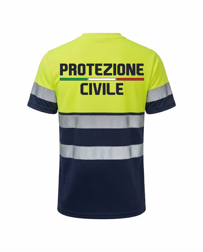 Maglia C3941 Alta visibilità Rifrangente Protezione Civile