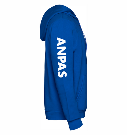 Felpa azzurra con cappuccio dell'ANPAS