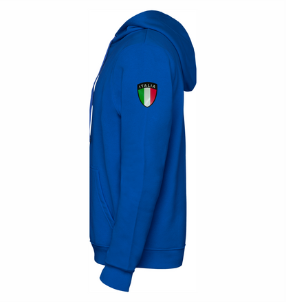 Felpa azzurra con cappuccio dell'ANPAS