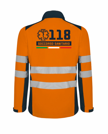 Giacca softshell alta visibiltà del 118 Soccorso Sanitario