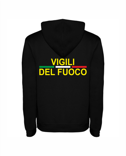 Felpa con cappuccio e zip dei Vigili del Fuoco